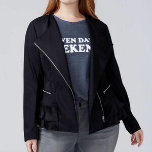 Lane Bryant‎ Black Blazer with Zipper Accents